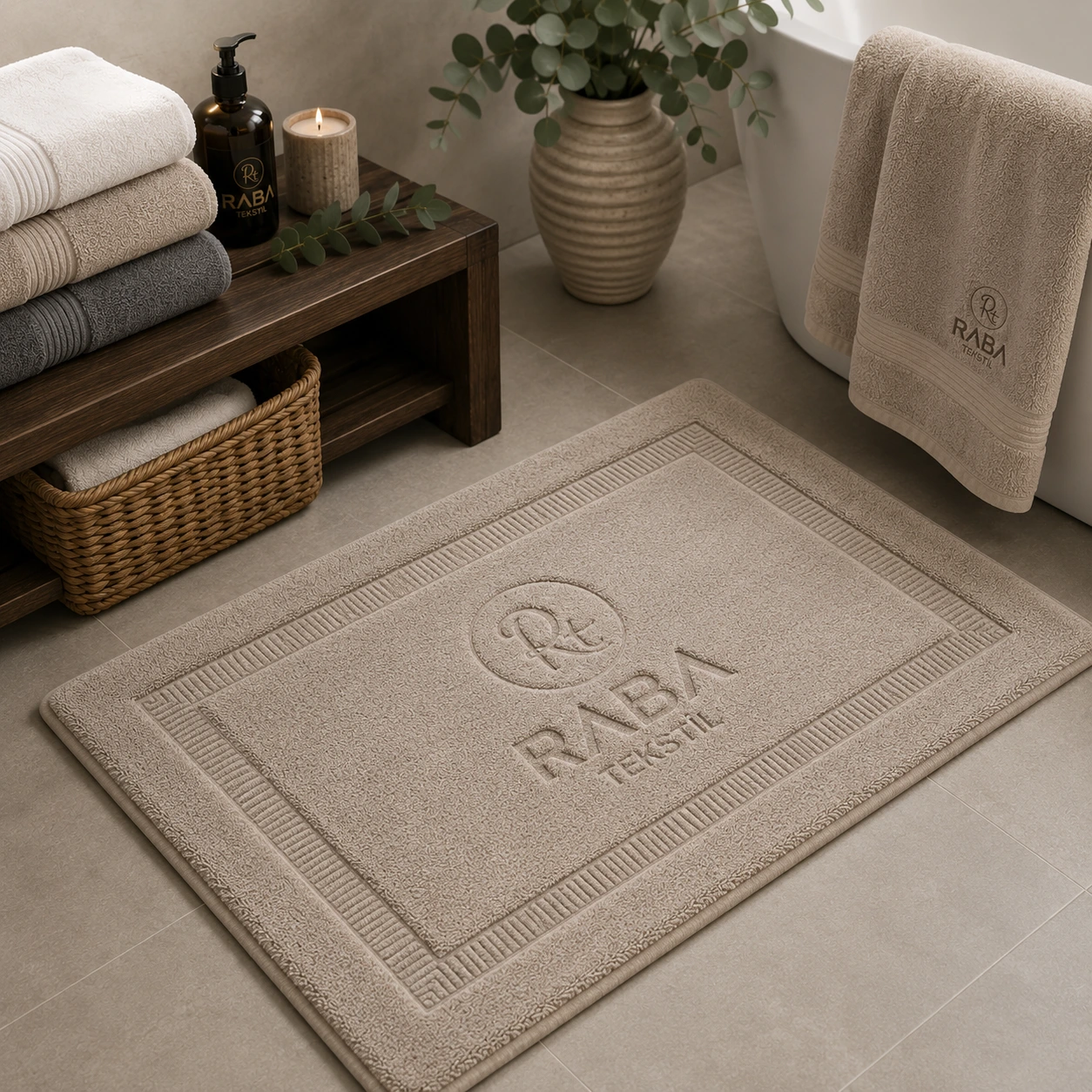 Raba - Tekstil - Yetişkin - Banyo - Paspası