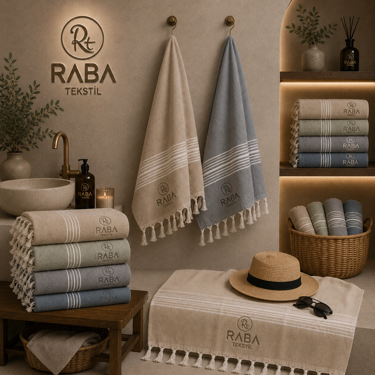 Raba - Tekstil - Yetişkin - Peştamal